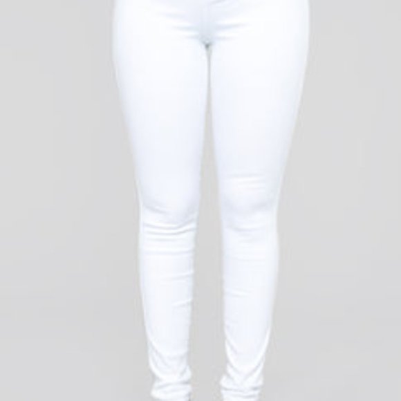 Classic Mid Rise Skinny Jeans - White - Picture 1 of 4